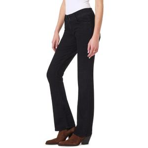 WallFlower Luscious Curvy Bootcut Jeans for Women Mid-Rise Insta Stretch Denim, Size Inclusive Juniors Jeans, Sizes 0 to 24 (17 Long, Black)