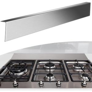 Blulu 304 Stainless Steel Universal Gap Filler - 36'' x 2.5'' x 1'' Stainless Steel Stove Gap Covers for Microwave/Oven/Range/Cooktop Kitchen Decor
