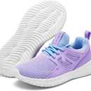 nerteo Girls Shoes Slip on Boys Kids Sneakers Lightweight Tennis Running Walking Gym Fashion Shoes for Little Kid/Big Kid (Purple, XS)
