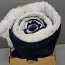 Bedsure GentleSoft Sherpa Fleece Twin Size Blanket for Couch, Non-Heated, Thick and Warm Throw for Women and Men, Soft Fuzzy Plush Twin Blanket for Winter, Navy, 60x80 Inches