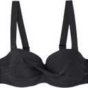 CALZEDONIA Woman's Lightly Padded Bandeau Swimsuit Top Indonesia (Black)