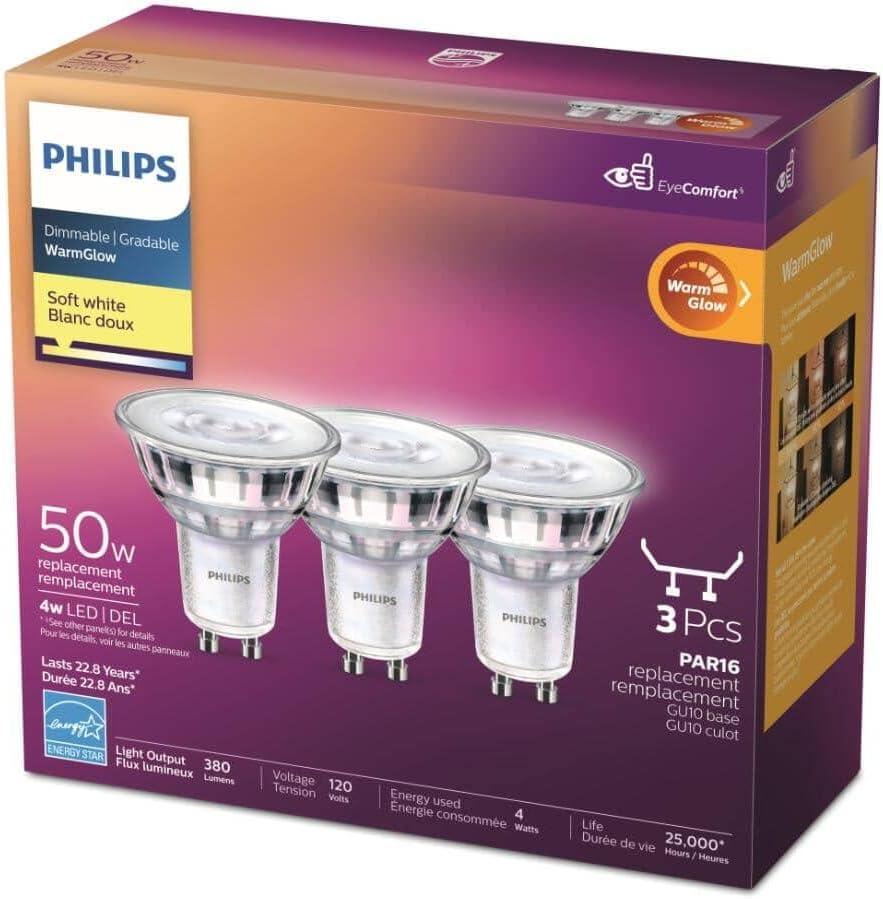 Philips LED 50W GU10 WarmGlow 3Pcs