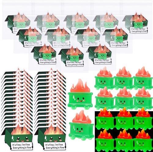 Croblissful Dumpster Desk Accessories Resin Gifts Bulk Luminous Mini Dumpster Collectible Figurine Ornament Emotional Support Desk Appreciation Gifts for Employee Coworker Teacher Boss(50 Set,Classic)