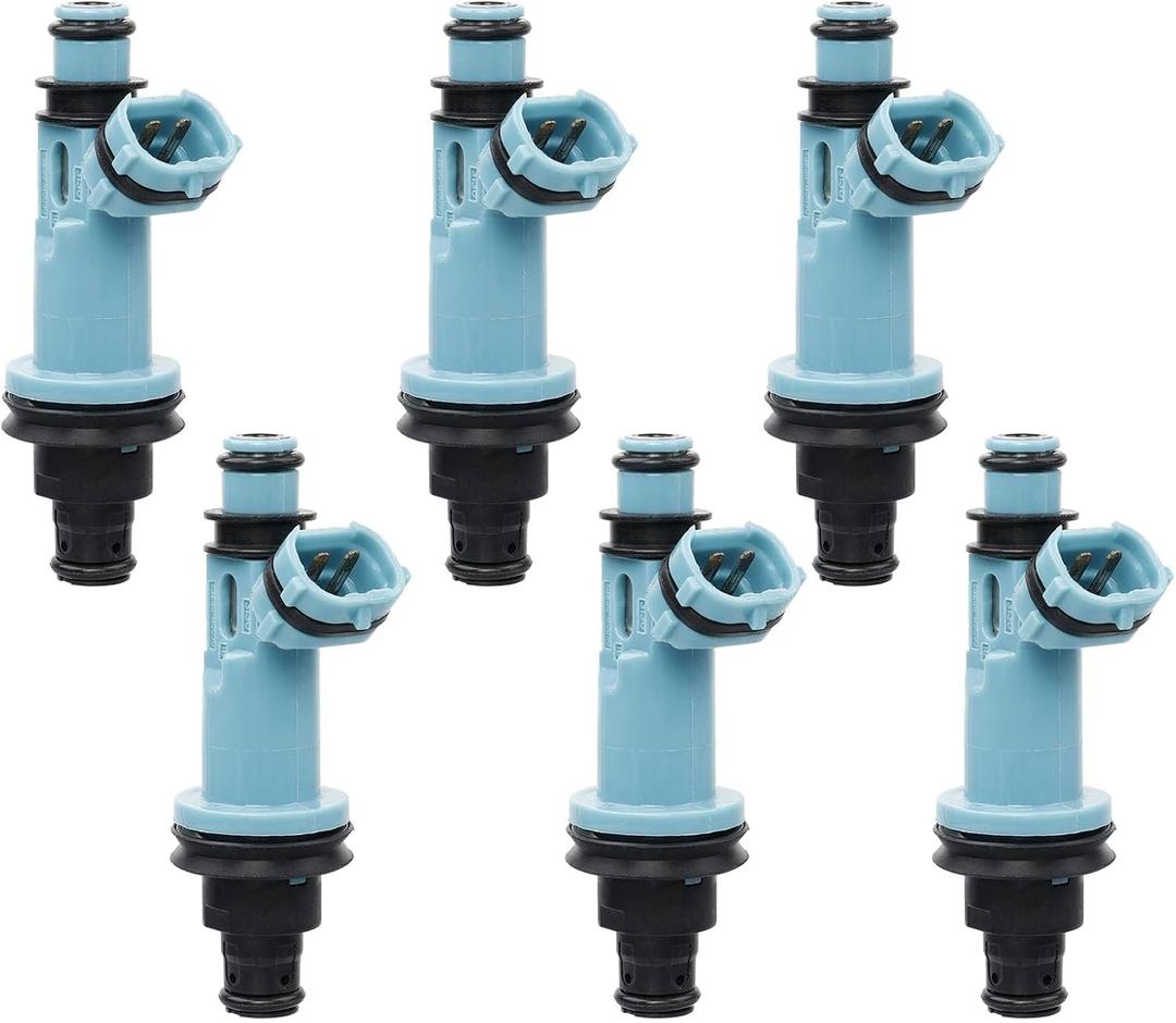 Fuel Injectors Set of 6 23250-46090 Compatible with 1998-2005 Lexus GS300, 2001-2005 Lexus lS300, 1998-2000 Lexus SC300 3.0L, Fuel injectors for 1998 Toyota Supra 2 Holes