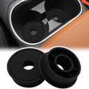 Auovo Cup Holder Spacer Replacement Fit for Subaru Outback Legacy Accessories 2020-2025 Silicone Cup Riser Cup Holder Insert Spacers for Telluride Kicks Crosstrek Accord Trax RAV4 (2pcs, Black Trim) (Big)