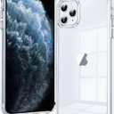 FNTCASE for iPhone 11 Pro-Max Case: Clear Phone Cases Compatible with Magsafe Slim Anti Yellowing Military Grade Drop Protection Rugged Shockproof Protective Transparent Cell Cover (B-Clear)