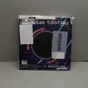 16 Inch Lazy Susan Turntable - Heavy Duty Rotating Swivel Steel Ball Bearings - Flat Base Stand for TV/Computer/Monitor/Arts/Crafts/Bonsai/Statue/Cabinet Organizer (2 Pack/Black)