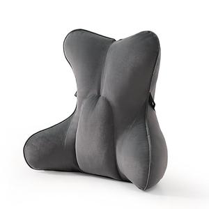 Ailuteie Lumbar Support Pillow (Pat. Pend) for Office Chair, Couch, Recliner & Car Seat, Ergonomic Back Support for Lower Back Comfort, with Adjustable Strap to Stay in Place, Steel Gray