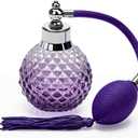 Coolrunner Crystal Art Vintage Style Refillable Perfume Atomizer Long Spray Bottle 100ml(Purple)