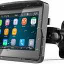YZW Portable Wireless Motorcycle Apple Carplay & Android Auto, Motorcycle Carplay IP67 Waterproof GPS Navigation System, 5" Motorbike Touchscreen, Support Dual Bluetooth, EQ, Siri/Google Assistant