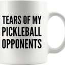 Panvola Tears of My Pickleball Opponents Pickleball Gifts Sports Player Dad Mom Uncle Aunt Boyfriend Girlfriend Coach Gifts Coffee Mug Ceramic Cup Novelty Drinkware (11 oz, White)