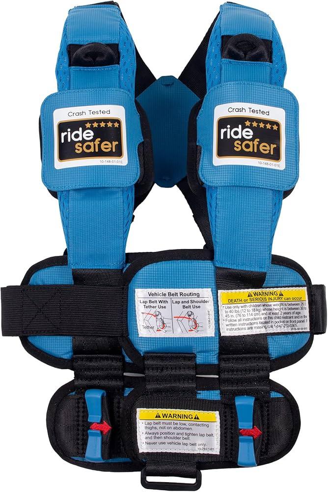 RideSafer Gen 5  Extra Small (XS) Blue, Lightweight, Compact, Portable Car Seat, 2+ Years; 26.5–40 lb  Perfect for Travel and Everyday Child Safety