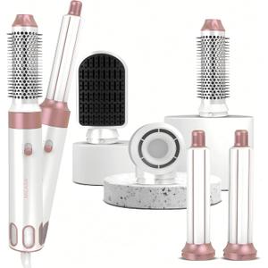 5 in 1 Hair Air Styler, Ionic Hair Dryer Brush Hot-Air Curlers, Multi Hair Styler, Blow Dryer for Fast Drying Straightening Volumizing Curling Styling