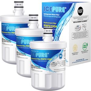 ICEPURE 5231JA2002A Refrigerator Water Filter, Replacement for LG LT500P, GEN11042FR-08, ADQ72910911, ADQ72910901, ADQ72910907, Kenmore 9890, 469890, LFX25974ST, LFX25973S, LSC27925ST, 3PACK