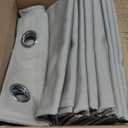 HolidayIdeas Grommet Outdoor Curtains for Patio Waterproof 8 Pcs All Weather Balcony Outside Curtains for Apartments, Gazebo, Pergolas, Porch, 54x84 Inch, Taupe