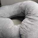 Momcozy Pregnancy Pillows for Sleeping, U Shaped Full Body Maternity Pillow with Removable Cover - Support for Back, Legs, Belly, HIPS for Pregnant Women, 57 Inch Pregnancy Pillow for Women, Grey