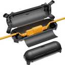 Iwillink 2 Pack Outdoor Extension Cord Cover Waterproof - Weatherproof Electrical Connection Box for Outdoor Outlet, Plug, Socket, Christmas Holiday Decoration, Power Tool, Black