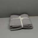 BESTOUCH Sheet Set 100% Washed Cotton Linen Feel Super Soft Comfortable Chic Lightweight 4 Pcs Home Bedding Set Solid Quiet Shade Grey Queen