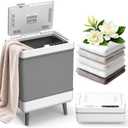 Towel Warmer for Bathroom, 35L Large Towel Warmer Bucket with Aromatherapy, Temperature & Timer, Foldable & Easy Storage, Fits 3 45"x70" Towels and Blankets, Auto Shut Off, Towel Dryer