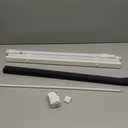 LazBlinds No Drill Blackout Vinyl Mini Blinds, White 26"x64"