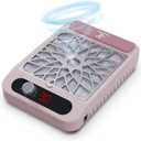 Nail Dust Collector for Nail Techs, Compact & Quiet Nail Vacuum dust Collector with Reusable Filter, Powerful Nail Fan Nail Tech Must Haves for Gel Polish, Pedicures, Salon & Home Use (Light Pink)