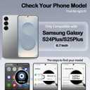 3-in-1 [360 Spin Stand+Magnetic+Ring Holder] Case for Samsung Galaxy S24 Plus / S25 Plus Fit for MagSafe, Military Grade Protective, Cover S24 Plus / S25 Plus Phone Cases for Women/Men 6.7Black