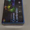 Wireless Controller for PS4, LED Backlit Controller for PS4/Pr/Slim, 1000mAh Battery, Double Shock 6-Axis Motion Sensor, Built-in Speaker & 3.5mm Headphone Jack, Adjustable RGB Backlight, White