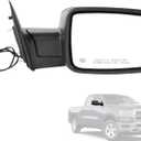 Door Mirror Right Passenger Side Replacement For Ram 1500 2014-2018 Ram 2500 2013-2018, Replace 68147862AQ, Black 5PINS