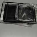 VITVITI Coffee Bar Organizer with Mug Holder, Metal Coffee Station Organizer for Countertop, 2 Tier Cup Mug Holders Rack with Basket for Kitchen Office, Black