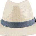 Dockers Men's Straw Fedora and Panama Hat