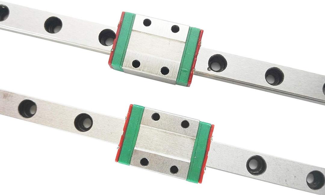 TEN-HIGH MGN9 600mm Linear Guide Rail Linear Motion Slide Rails Linear Motion Products, for 3D Printer and CNC Machine, 2pcs Rails + 2pcs MGN9H Block Bearings (Longer Block)