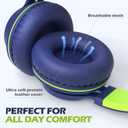 AILIHEN C8 Headphones Wired, On-Ear Headphones with Microphone and Volume Control, Corded 3.5mm Headset for Boys Girl School Smartphones Chromebook Laptop Computer Tablets Airplane Travel (Blue Green)