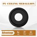 BBTO 2 Pack Black Ceiling Medallion for Light Fixtures and Ceiling Fans Chandeliers 10" Od x 3.5" ID(Classic)