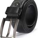 KEECOW Men's 100% Italian Cow Leather Belt Men With Anti-Scratch Buckle,Packed in a Box