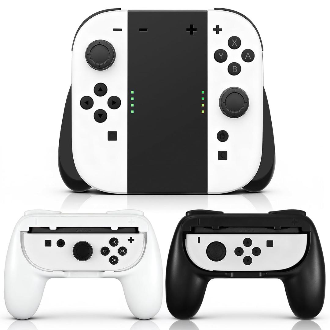Grips for Switch 2, Ergonomic Hand Grip Controller Handle Kit Compatible with Switch 2, 3 Pack