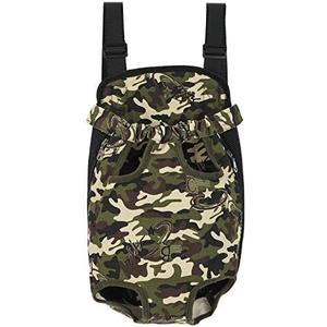 GEEPET Legs Out Front-Facing Dog Carrier Hands-Free Adjustable Pet Puppy Cat Backpack Carrier for Walking Hiking Bike and Motorcycle (XL, Camouflage)