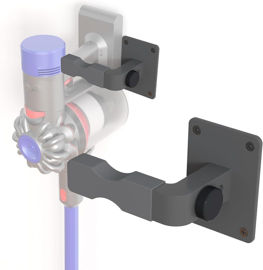 Adjustable Vacuum Wall Mount for Shark Vacuum Shark Cordless Vacuum Wall Mount Compatible for V7 V8 V10 V11 V12 V15 Shark IX141 IZ562H IZ682H IZ361H IZ462H IZ163H IZ363HT IZ483H (Grey) (Gray)