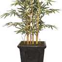 Vintage Home Artificial Faux Bamboo Tree 59" Large Fake Plant Real Touch for Indoor Home and Office Accent Dcor with Stylish Fiberstone Planter