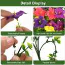INQCMY Artificial Fake Petunias Flowers for Outdoors Spring Summer Decoration, 12 Bundles Faux Plants Outdoor UV Resistant Realistic Silk Flower for Outside Planters Patio Porch Yard Window Box