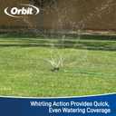 Orbit 58257N Lawn and Garden 3-Arm Metal Sprinkler with Wheel Base