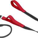 Slip Lead Dog Leash With Double Handle, Reflective Training [360 Swivel Anti-Tangle] Heavy Duty Nylon Slip and Collar for Medium Large Small Dogs No Pull Walking 5FT Black Red