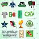 BEATRI Football Stickers Pack  50PCS Waterproof Vinyl Sports Coaches Football Decor & Party Favors for Laptop, Water Bottle, Skateboard & Travel Gear | Non-Repeating Decals, High-Definition Print