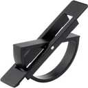 2 Pack Concealed Drawer Door Finger Insert Recessed Flush Pull Handle with Resin Back Cap, Black