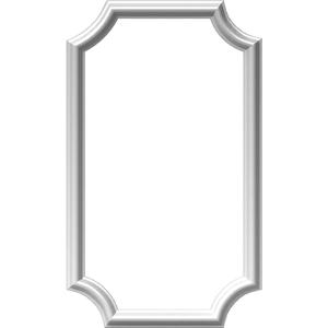 Ekena Millwork PNL16X28AS-02 16"W x 28"H x 1/2"P Ashford Molded Scalloped Wainscot Wall Panel,Factory Primed White