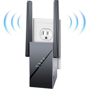 2025 WiFi 6 Range Extender,3Gbps Home Signal Booster, 12X Faster Dual Band 5GHz/2.4GHz, Covers Up to 18000 Sq.ft and 99 Devices, Internet Wireless Repeater with Ethernet Port, 1-Tap Setup
