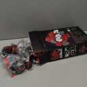 Rose Flowers Bouquet Building Set with Vase Included, 1077 PCS Artificial Flowers Botanical Collection Kit for Adults Women Men & Teen Girl, Gifts for Birthday Valentine's Day Mom Her Wife Girlfriend