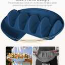 2 Pack Silicone Taco Holder Plates with Metal Reinforced Frame, Reusable Taco Holder Silicone Taco Plates for Hard and Soft Tacos, Taco Serving Plates for Party, Dishwasher-Safe Taco Holders Set of 2