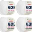 Keche Cotton Yarn, 60% Cotton 40% Acrylic Yarn, Soft Cotton Yarn for Crochet and Knitting, Amigurumi Yarn 4 Skeins/Balls [1.76 Oz (50g) / 180 Yrds (165m)]  4 Pack - White