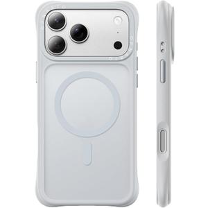 ORNARTO Magnetic for iPhone 17 Pro Max Case, 7X Military-Grade Drop Protection, Compatible with MagSafe, Slim Shockproof Translucent Matte Phone Case for iPhone 17 Pro Max 6.9", Light Gray