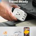 TESSAN Switzerland Travel Plug Adapter, Type J Switzerland Power Adapter with 4 Outlets 3 USB (2 USB-C), Swiss Plug for US to Rwanda Jordan Liechtenstein Madagascar, Travel Essentials